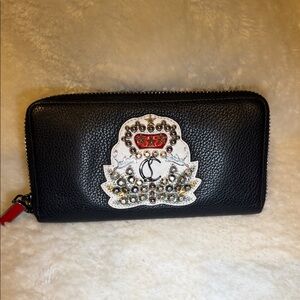 Christian Louboutin leather wallet with studs